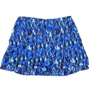 Reel Legends Blue and Black Patterned Women's Skort Size XL